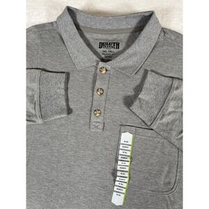 Duluth Trading No Polo Gray Relaxed Fit Long sleeve Shirt Men's XXL Tall NWOT
